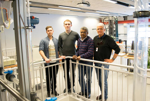 University of Stavanger research team led by Professor Time, right.