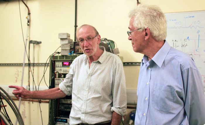 Terahertz innovators: Warwick Professors Evan Parker (left) and Terry Whall. 