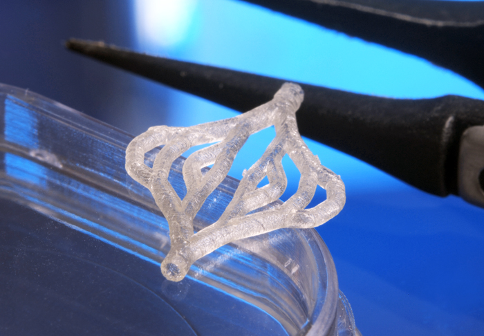 3D-printed artificial branched blood vessel.