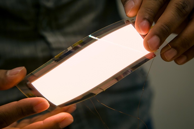 Flexible OLEDs for lighting
