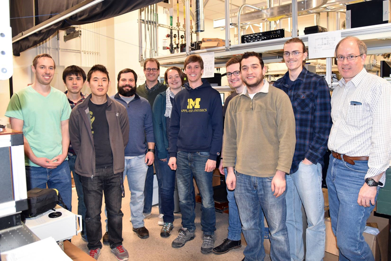 U-M's Cundiff Lab team, with Steven Cundiff on the right.
