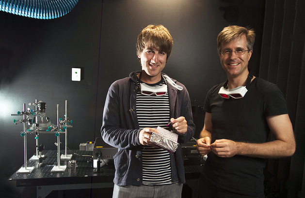 Light touch: Hannes Houck, left, and Professor Christopher Barner-Kowollik.