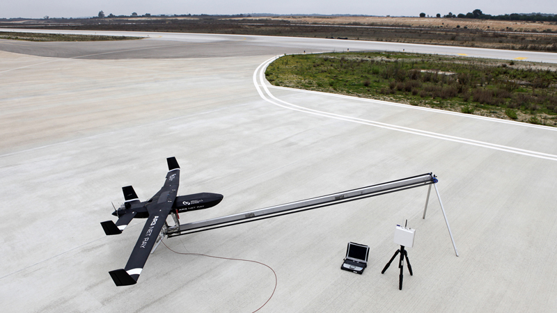 Ready for lift off: Prototype drone undergoing tests in Portugal.