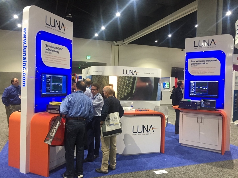 Luna's booth at this year's OFC exhibition