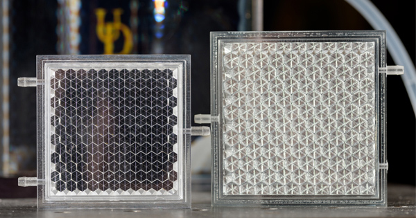 Glass act: Keith Goossen is designing new prototypes of smart glass panels.