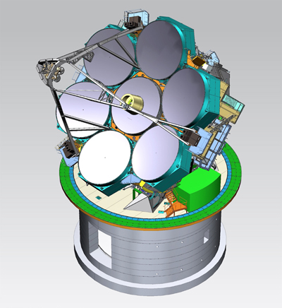 The telescope’s primary mirror will combine seven 8.4m-diameter segments.