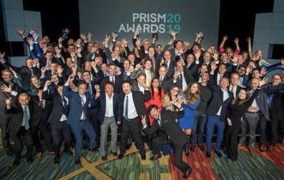 Winners of the 2019 Prism Awards at Photonics West in San Francisco.