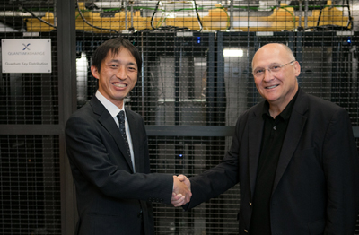 Joint venture: Shinya Murai, of Toshiba, and John Prisco, of Quantum Xchange.