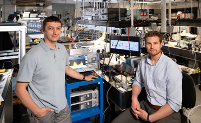 Terahertz team: Prof. Gerard Wysocki (left) and research scholar Jonas Westberg.