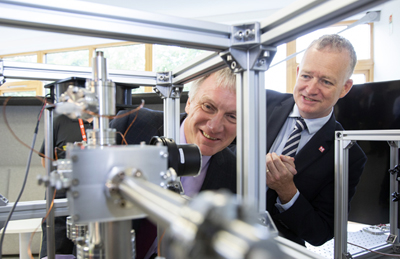 Ivan McKee, Innovation Minister, Scotland, with M Squared CEO Graeme Malcolm. 