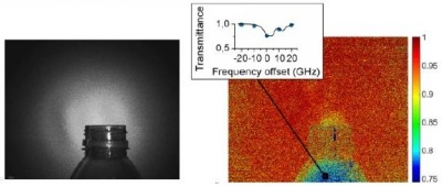 Hyperspectral images of ammonia escaping from a bottle. Click for more info.