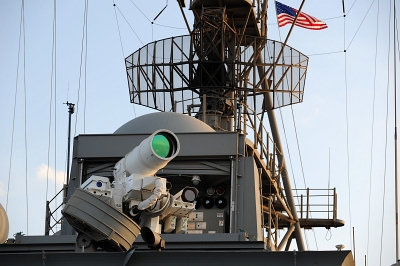 Directed energy: laser weapon on board USS Portland