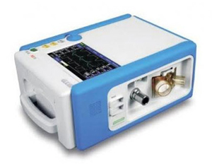 Mekics' MTV-1000 ICU-grade portable ventilator.