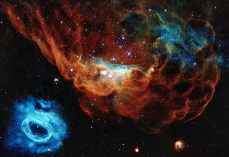 Hubble celebrates its 30th anniversary with a tapestry of blazing starbirth.