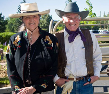Benefactors: Jeanne and Tom Baur say howdy!