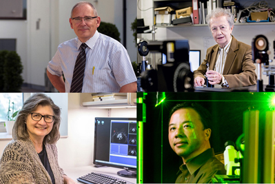 SPIE Award winners: Thienpont, Yzuel, Giger and Zhang. Click for info.