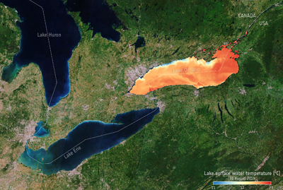Great Lakes: hotter water cannot be explained solely by natural climate variability.