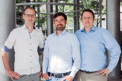 Blickfeld founders Florian Petit, Mathias Müller, and Rolf Wojtech.