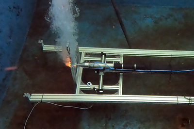Decommissioning: underwater laser-cutting test in Hanover, Germany.