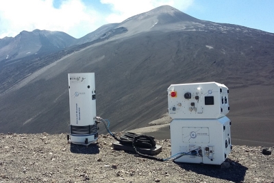 Etna deployment: Muquans' quantum gravimeter