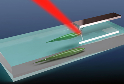 An infrared beam can reveal nano-level imperfections and damage that weakens glass.