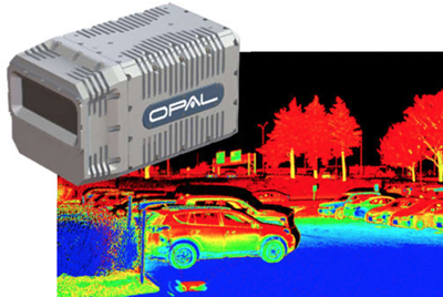 The prototype OnTRAC system leverages the Opal 3D lidar range.