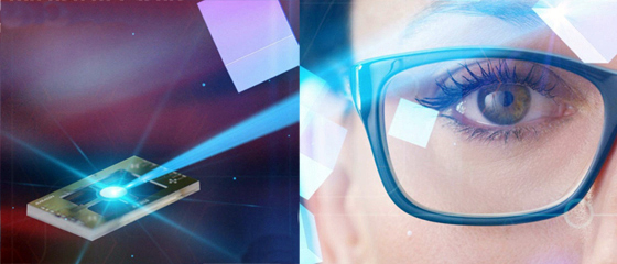 Laser scanning projector solution for AR glasses.