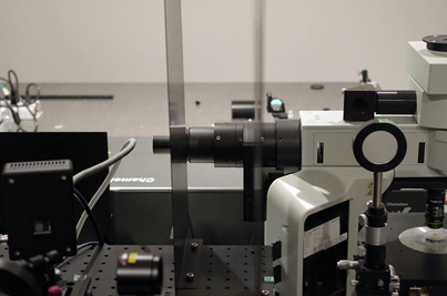 The new two-photon excitation fluorescence microscope.