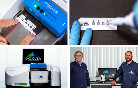 Dxcover’s spectroscopic liquid biopsy technology with directors Mark Hegarty and Matthew Baker. 