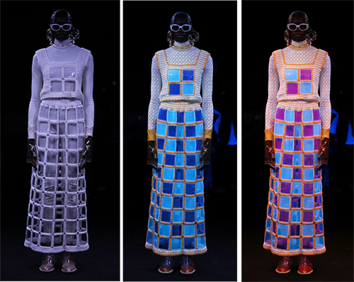 Hyperspectral color control alters viewers’ perception of clothing while worn.
