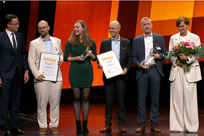 MantiSpectra wins Startup Award for ChipSense at the opening of Hannover Messe.