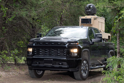 Good to go: the palletized 10kW laser weapon system.