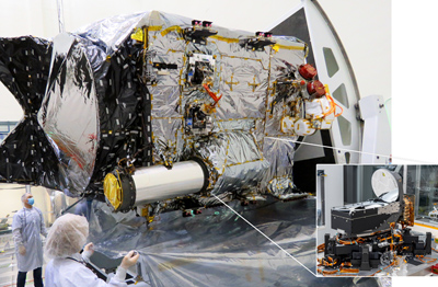 NASA's Deep Space Optical Communications flight transceiver. Click for info. 