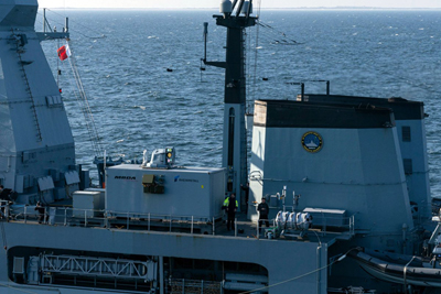 Successful laser weapon tests on German Navy frigate “Sachsen”.