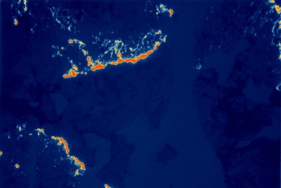 Fire fronts in Canada