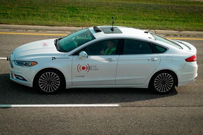 Under test: Ford Fusion Hybrid research vehicle.