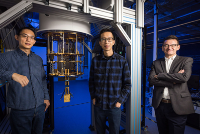 Diraq team: Jonathan Yue Huang, Henry Yang, and Andrew Dzurak.