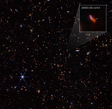 NIRCam image of most distant known galaxy