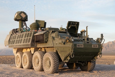 Stryker vehicle's 50kW laser