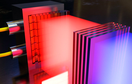 Artist’s rendering of a diode laser module with beam shaping.