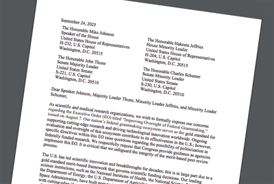 The letter addressed to the United States Congress.