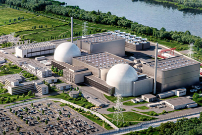 Conceptual rendering of Focused Energy’s fusion pilot plant.