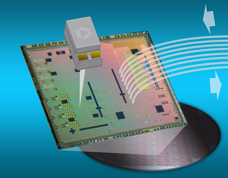 Silicon chip: Luxtera's optical device.