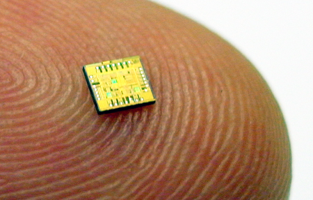 Microchip for the electrochemical detection of biomarkers.