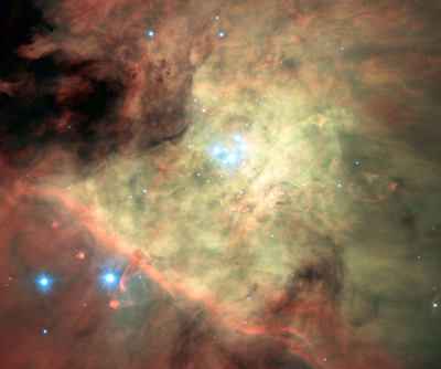 The assembled MUSE image of the Orion Nebula.