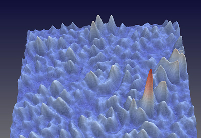 Experimental image of a nanoscaled and ultrafast optical rogue wave.