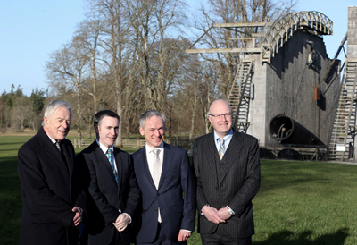 Stars in their eyes: Ireland's technology R&D investment team at Birr Castle telescope.