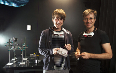Light touch: Hannes Houck, left, and Professor Christopher Barner-Kowollik.