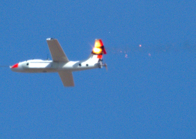 Hot tail: Lockheed Martin's 30kW DEW brought down five UAVs.