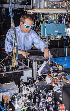 NIST's Andrew Ludlow at the Boulder lab